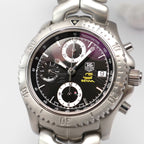 TAG Heuer Link Ayrton Senna CT5114 Black Dial close up