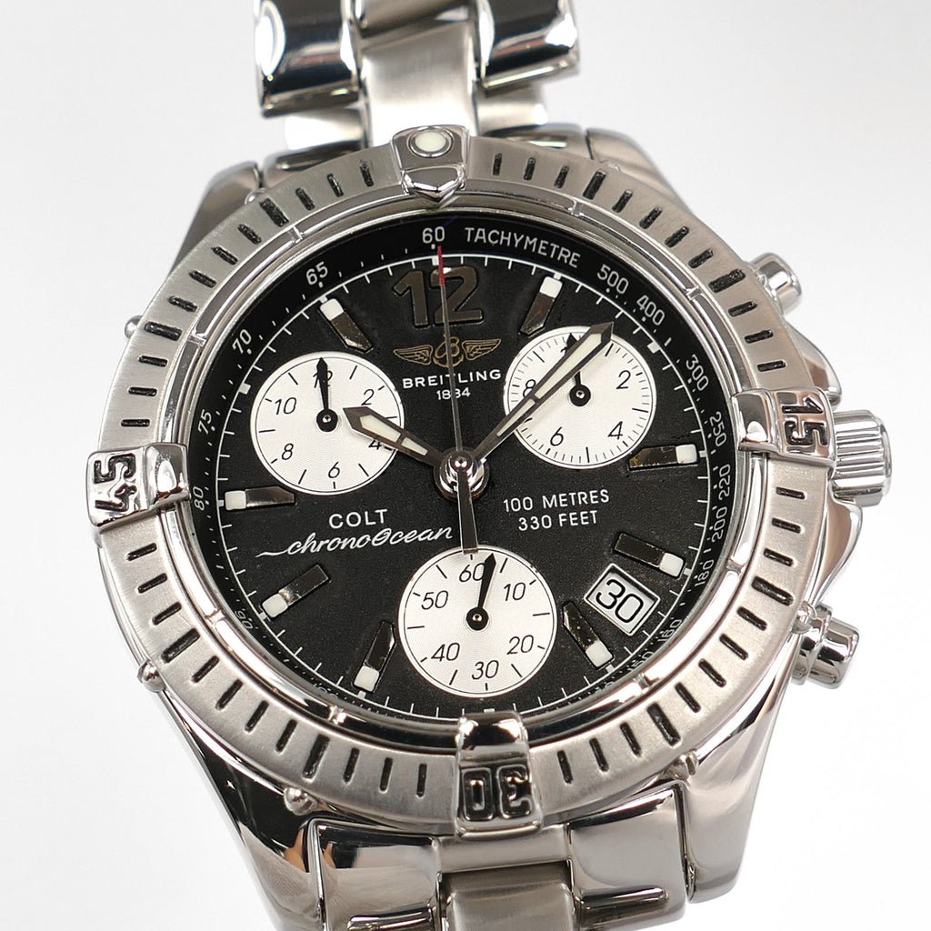 Breitling Colt Chrono Ocean A53350 dial close up