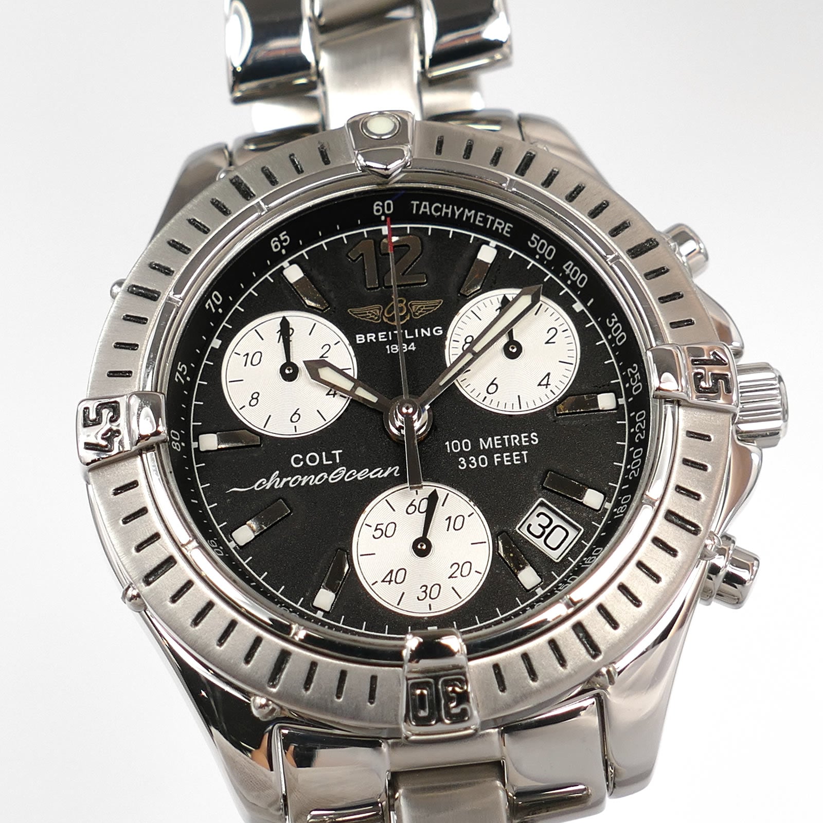 Breitling Colt Chrono Ocean A53350 dial close up