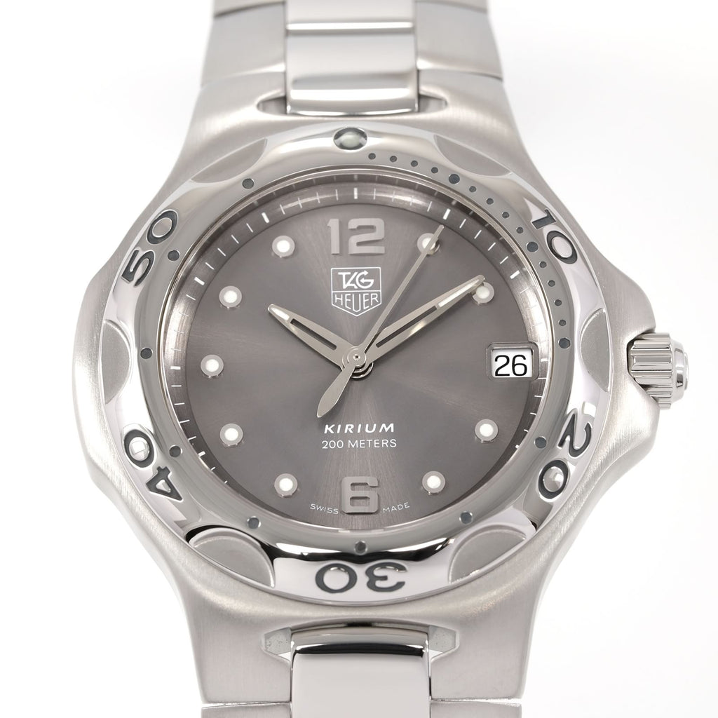TAG Heuer Kirium WL111G-0 Grey Sunburst Dial close up