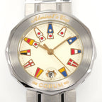 Corum Admiral's Cup 39.610.20 Cream Dial Nautical Pennants close up