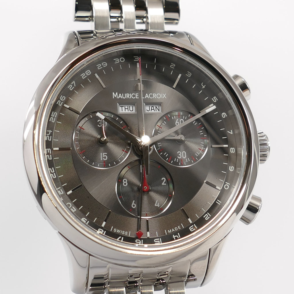 Maurice Lacroix Les Classiques Chronograph Men's 40mm Grey Triple Date LC1228
