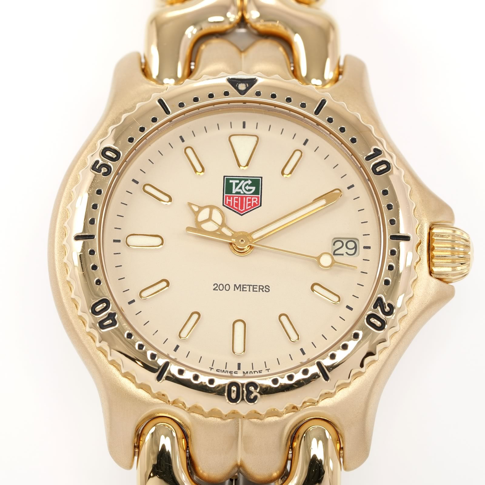 TAG Heuer SEL S94.713M/E Cream Dial close up