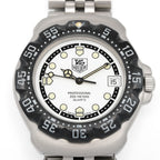 TAG Heuer Formula 1 WA1218 White and Black dial close up