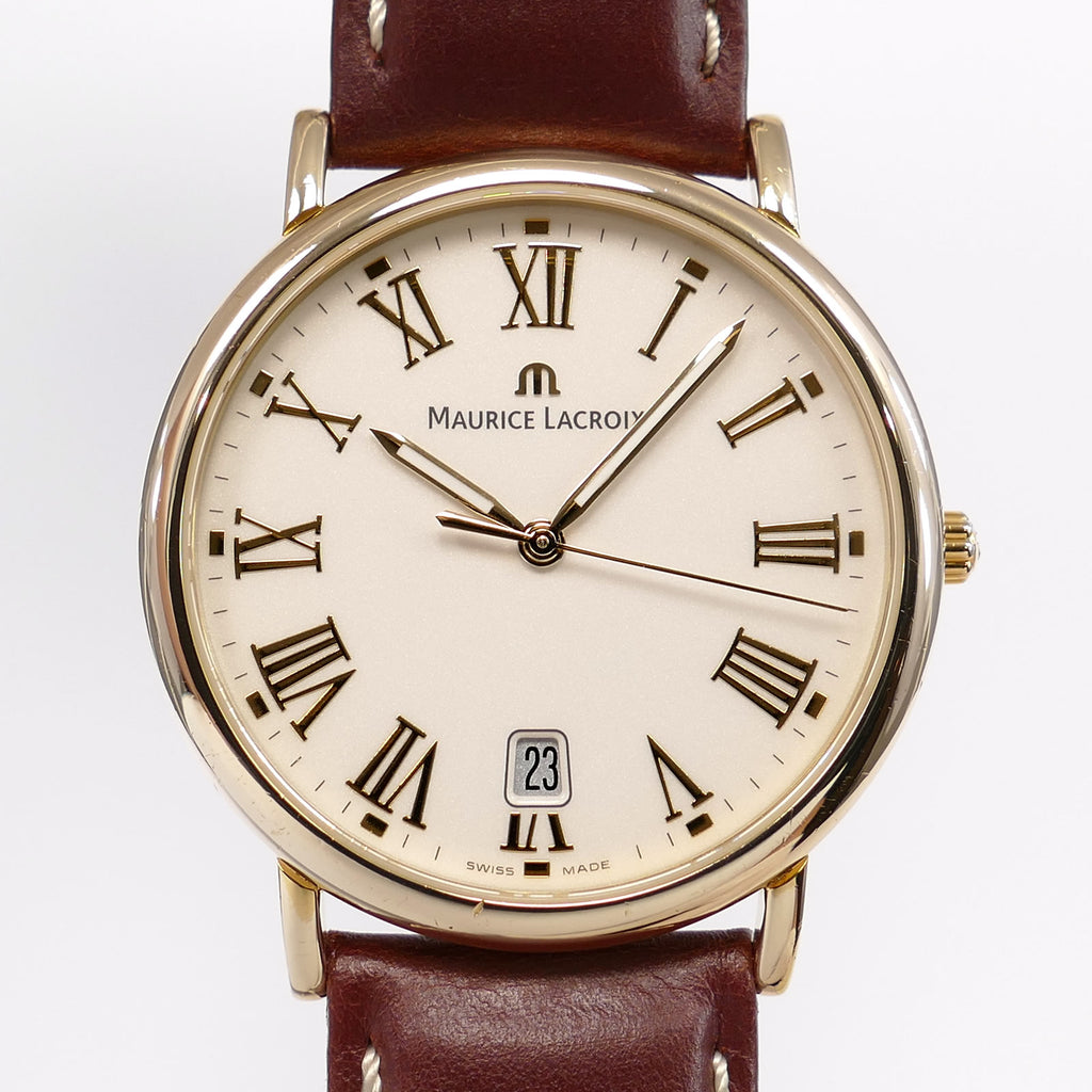Maurice Lacroix Les Classiques LC1027 Roman Dial close up