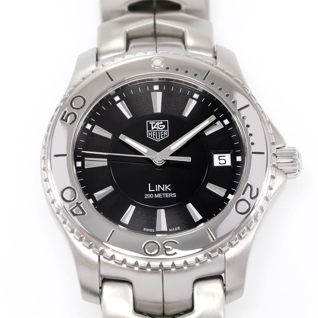 TAG Heuer Link WJ1110-0 Black Sunburst Dial close up