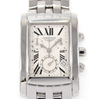 Longines DolceVita L5.656.4 silver dial with black roman numeral markers close up
