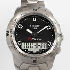 Tissot T-Touch II T047420A Black Dial close up