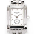 Longines DolceVita L5.155.4 White Dial Rectangular sub seconds close up