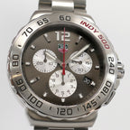 TAG Heuer Formula 1 Indy 500 Chronograph CAU1113 Grey Dial close up