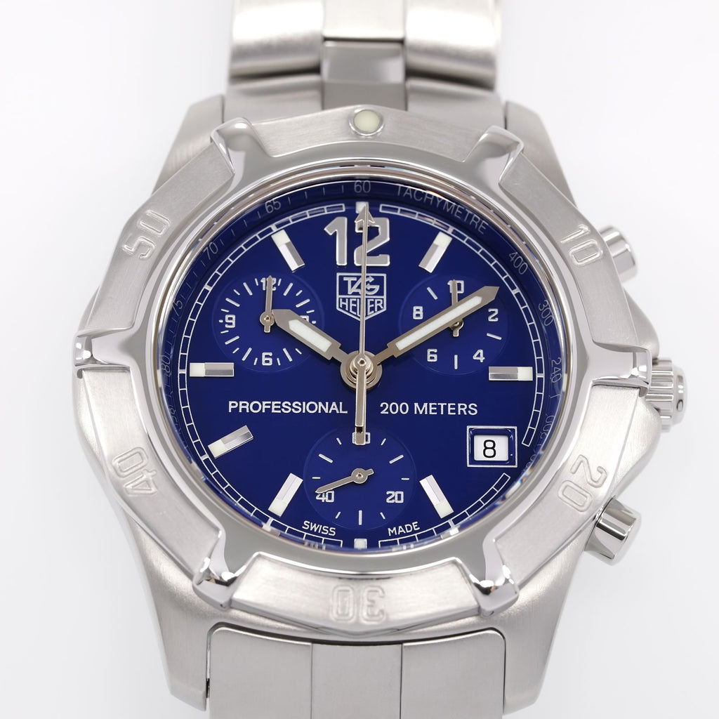 TAG Heuer 2000 Exclusive CN1112 Blue Dial close up