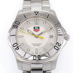 TAG Heuer Aquaracer WAB1111 Silver Sunburst Dial close up