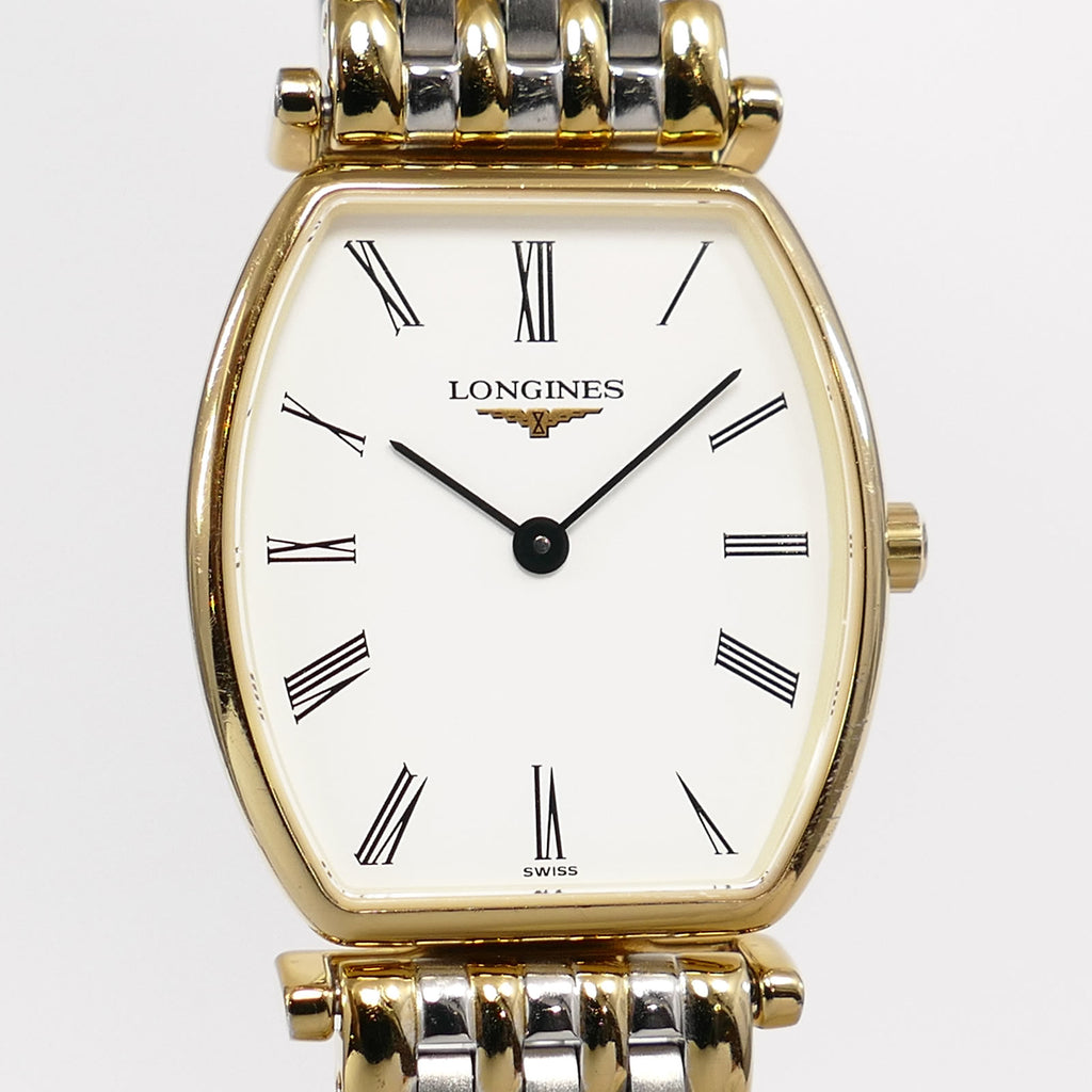 Longines La Grande Classique L4.205.2 White Roman Numeral dial close up