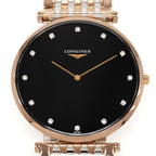 Longines La Grande Classique L4.766.1 Black Diamond Dot Dial close up