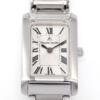 Maurice Lacroix Miros 59744 Silver Sunburst Dial Roman Numeral close up