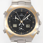 Omega Seamaster Polaris Men's 38mm Black Chronograph 18k Gold