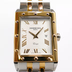 Raymond Weil Tango 5381 White Roman Numeral dial close up