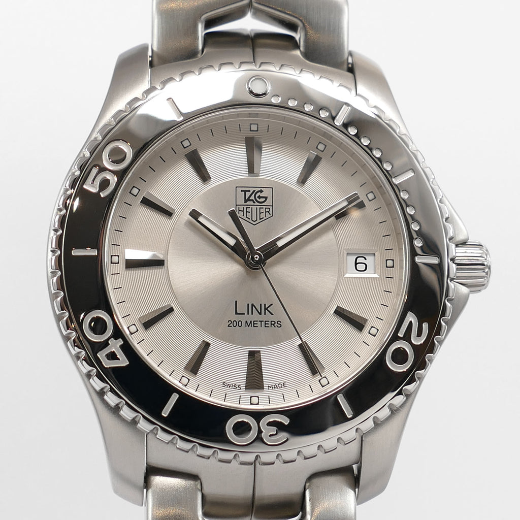 TAG Heuer Link WJ1111-0 Silver Dial close up