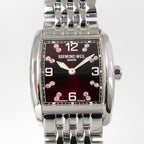 Raymond Weil Don Giovanni 5976 Burgundy Diamond Arabic dial close up