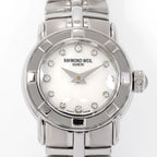 Raymond Weil Parsifal 9641 White Mother of Pearl dial with 12 Diamonds close up