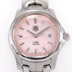 TAG Heuer Link WJF1312 Pink Mother of Pearl Dial close up