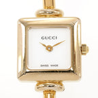 Gucci 1900L Square White Dial close up