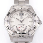 TAG Heuer Aquaracer WAF1011 Silver Dial Grande Date close up