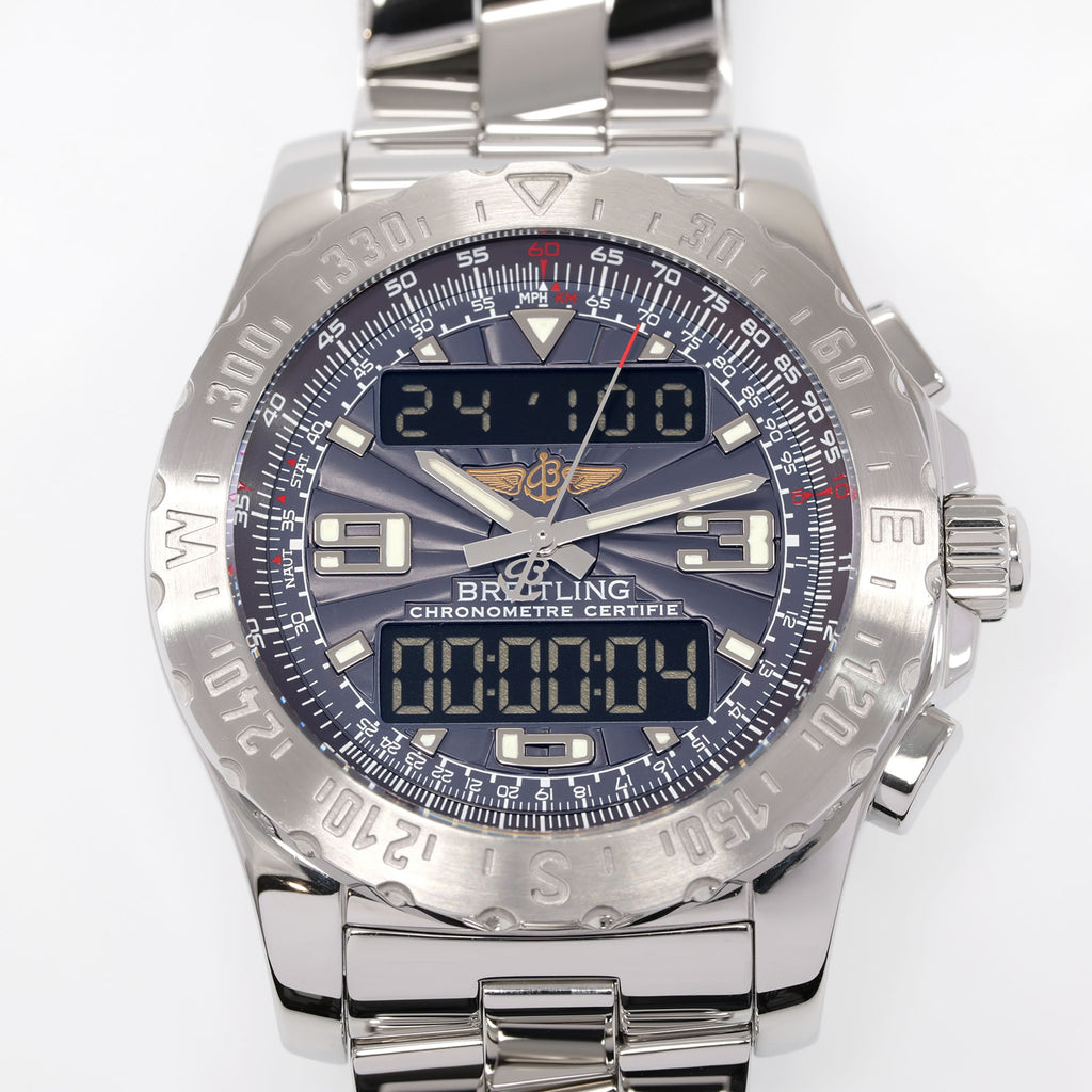 Breitling Airwolf A78363 Grey Dial Chronograph close up