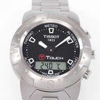 Tissot T-Touch Z251/351-1 Black Dial with digital display close up