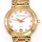 Maurice Lacroix Les Classiques 75416 White opaline dial with crystal markers close up