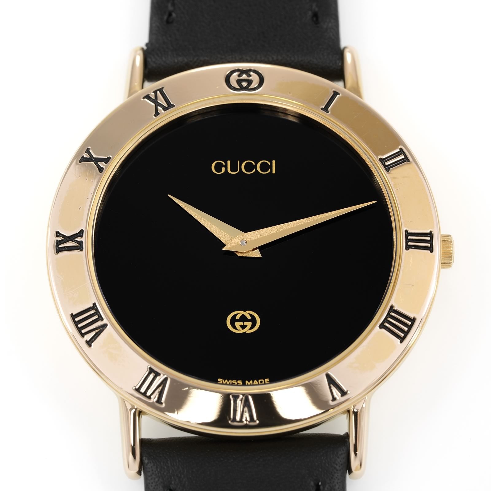 Gucci 3000M Black Dial close up
