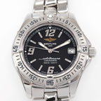 Breitling Colt Oceane A57350 Black Dial Quarter Arabic close up
