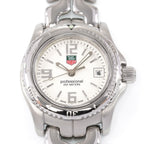 TAG Heuer Link WT1414 White quarter Arabic dial close up