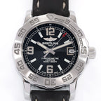 Breitling Colt 33 Black Dial quarter Arabic close up A77387