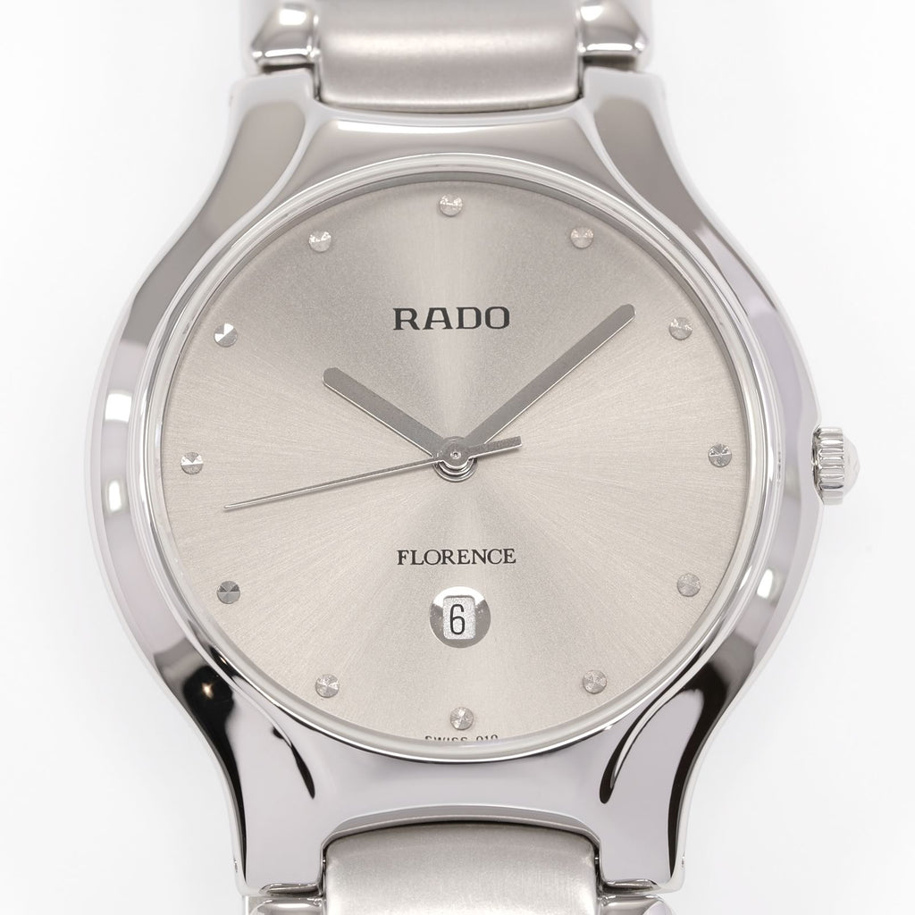Rado Florence 152.3730.4 Grey Sunburst Dial close up