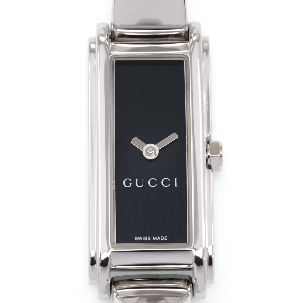 Gucci G-Line 109 Black Dial Rectangular close up