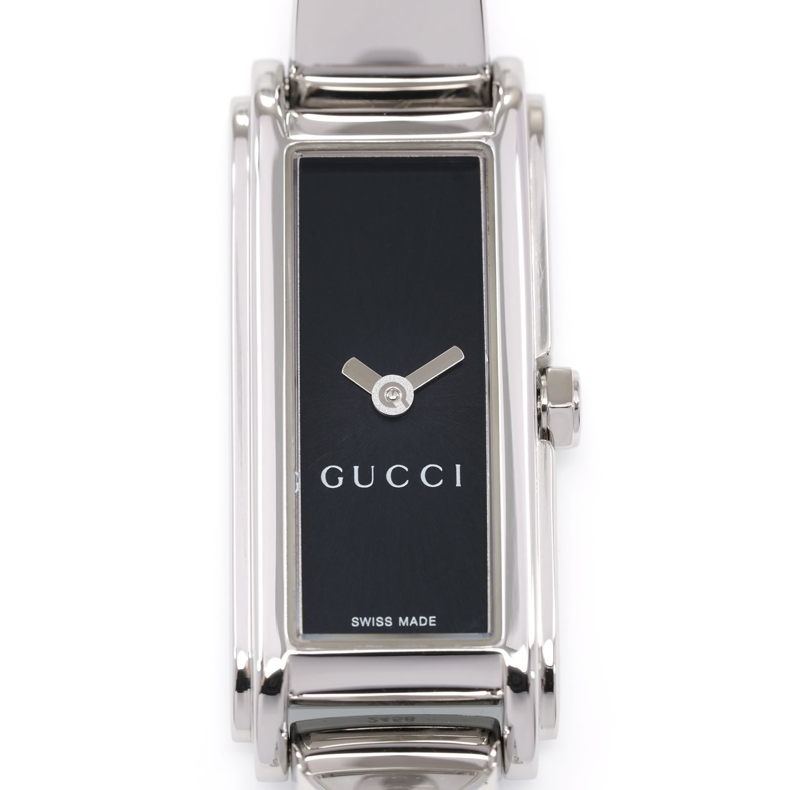 Gucci G-Line 109 Black Dial Rectangular close up