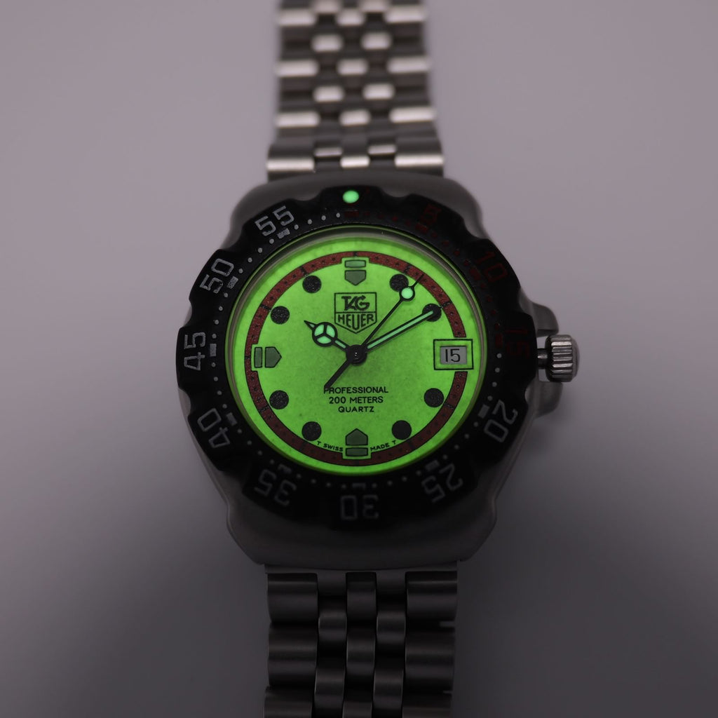 TAG Heuer Formula 1 WA1211 luminous dial and hands