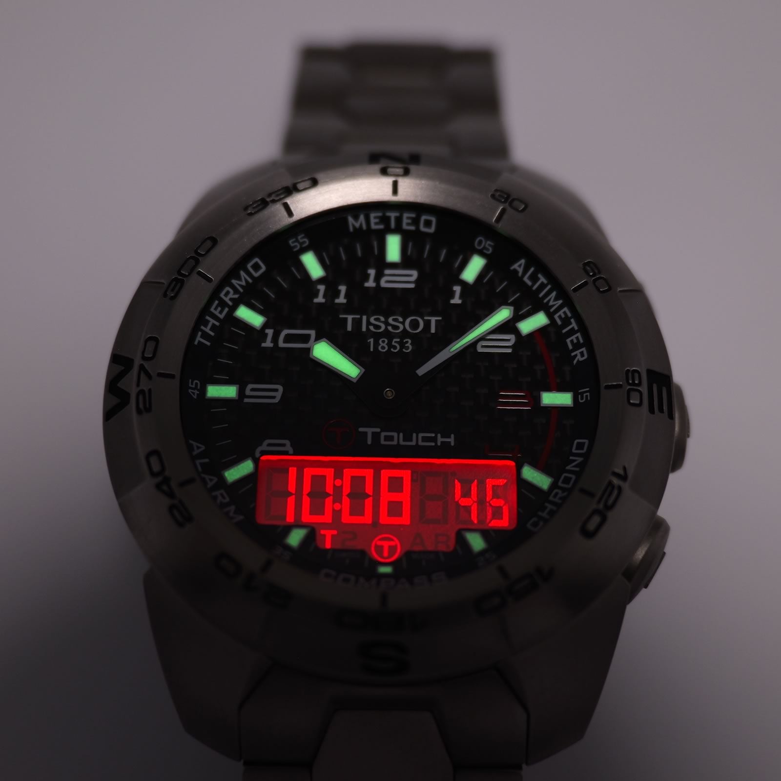 Tissot T-Touch Expert luminosity and backlight