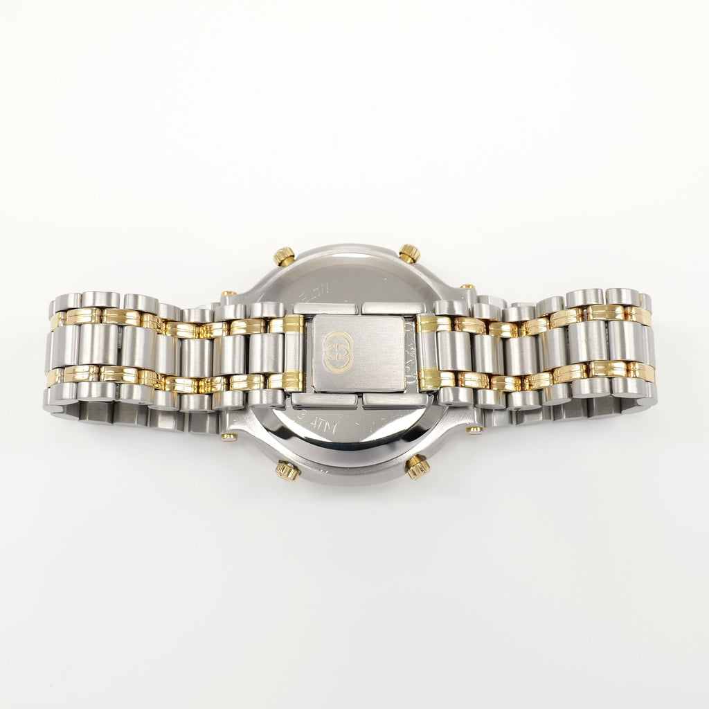 Gucci 9400 Chronograph stainless steel and 18k Gold plated bracelet