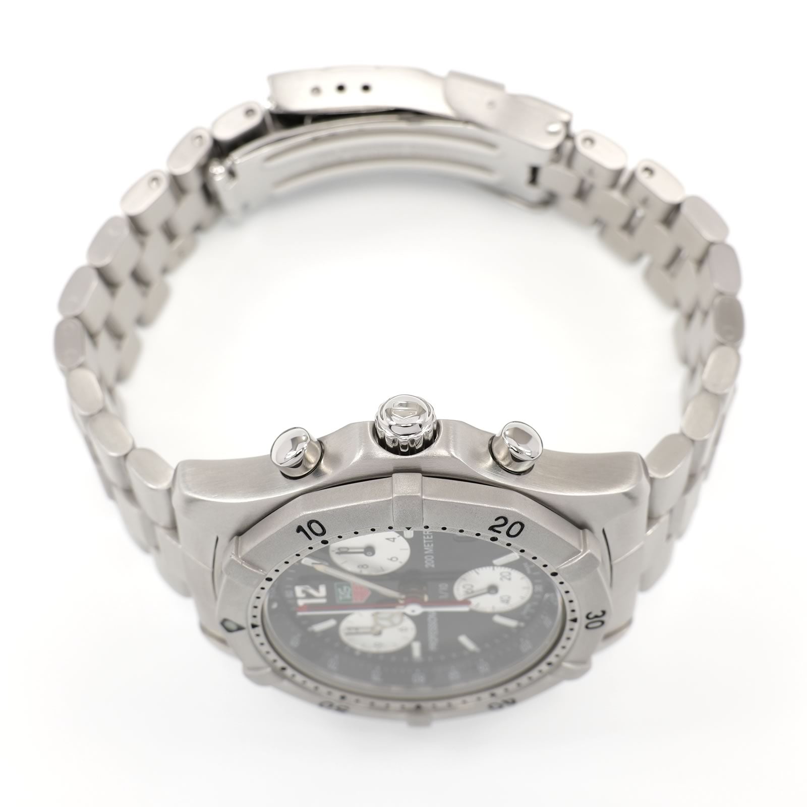 TAG Heuer 2000 Chronograph CK1110-0 stainless steel screw down crown