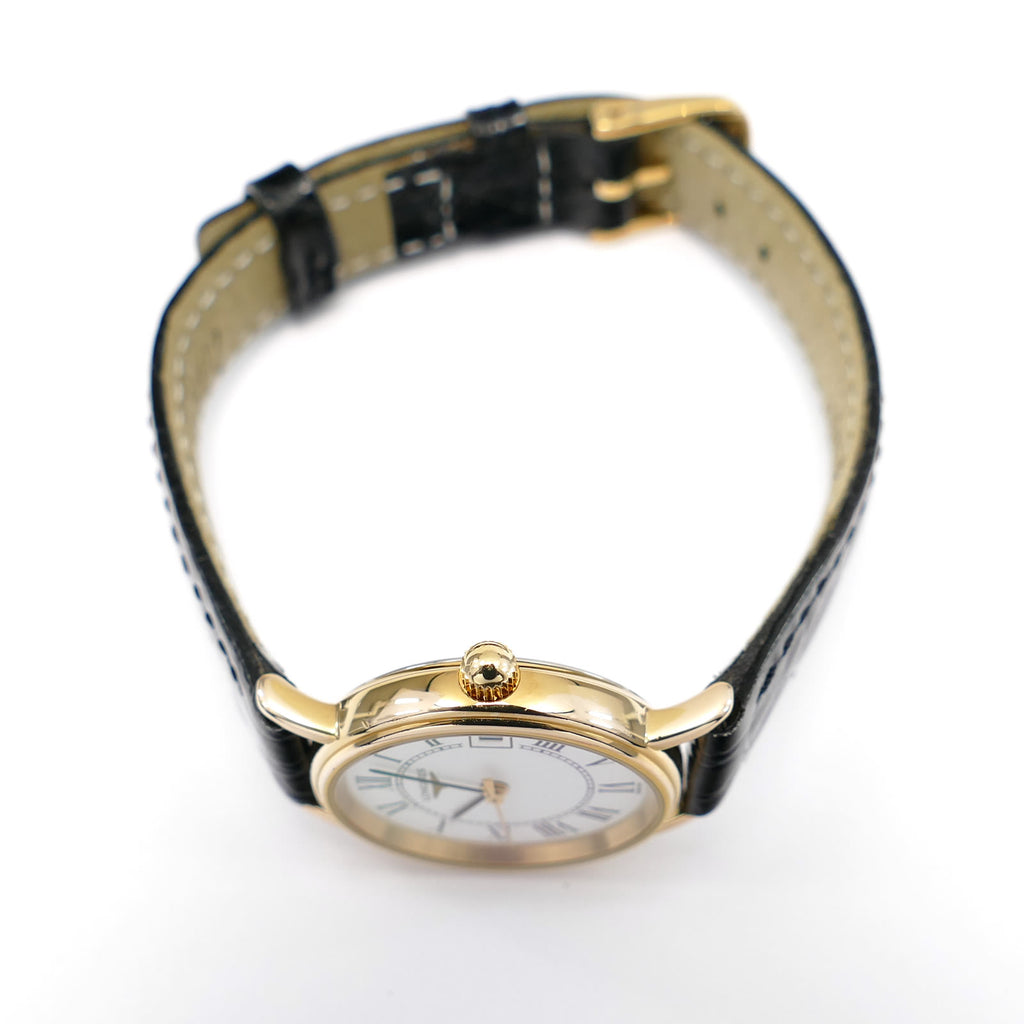 Longines Présence L4.136.2 18k Gold Plated crown