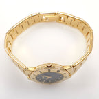 Gucci 3300L Black Dial 18k Gold Plated crown