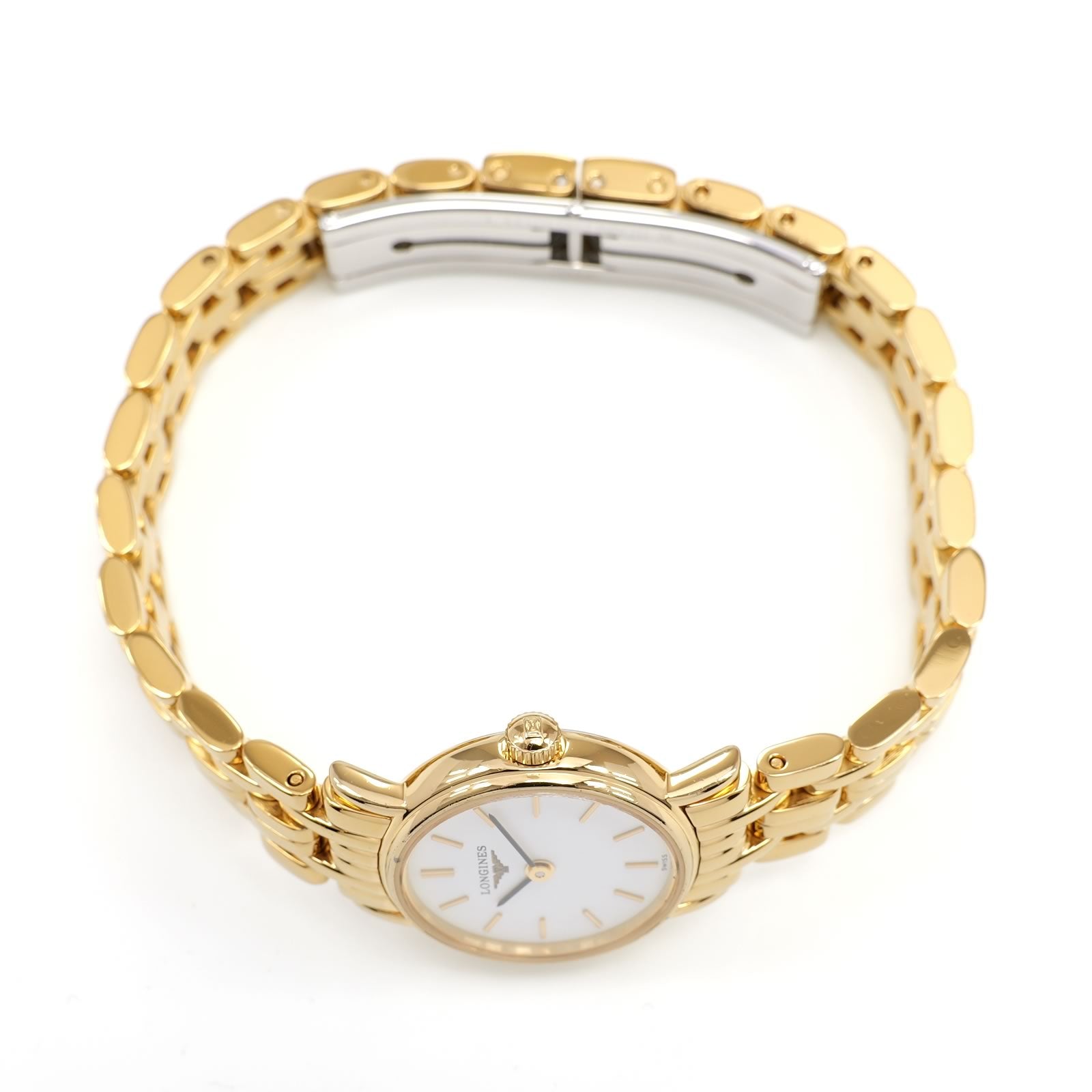 Longines Présence L4.219.2 Gold PVD crown