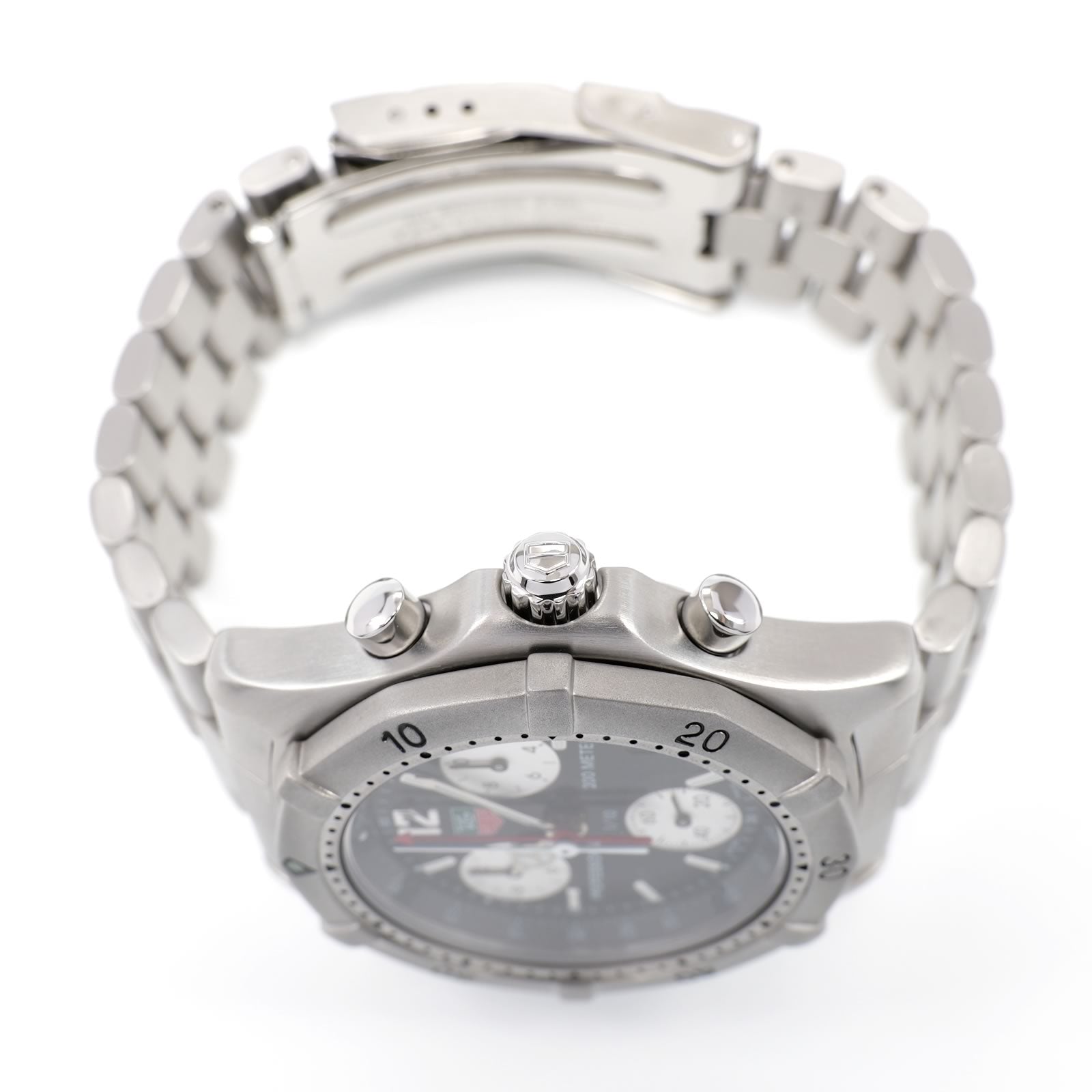 TAG Heuer 2000 Chronograph CK1110-0 stainless steel crown and pushers