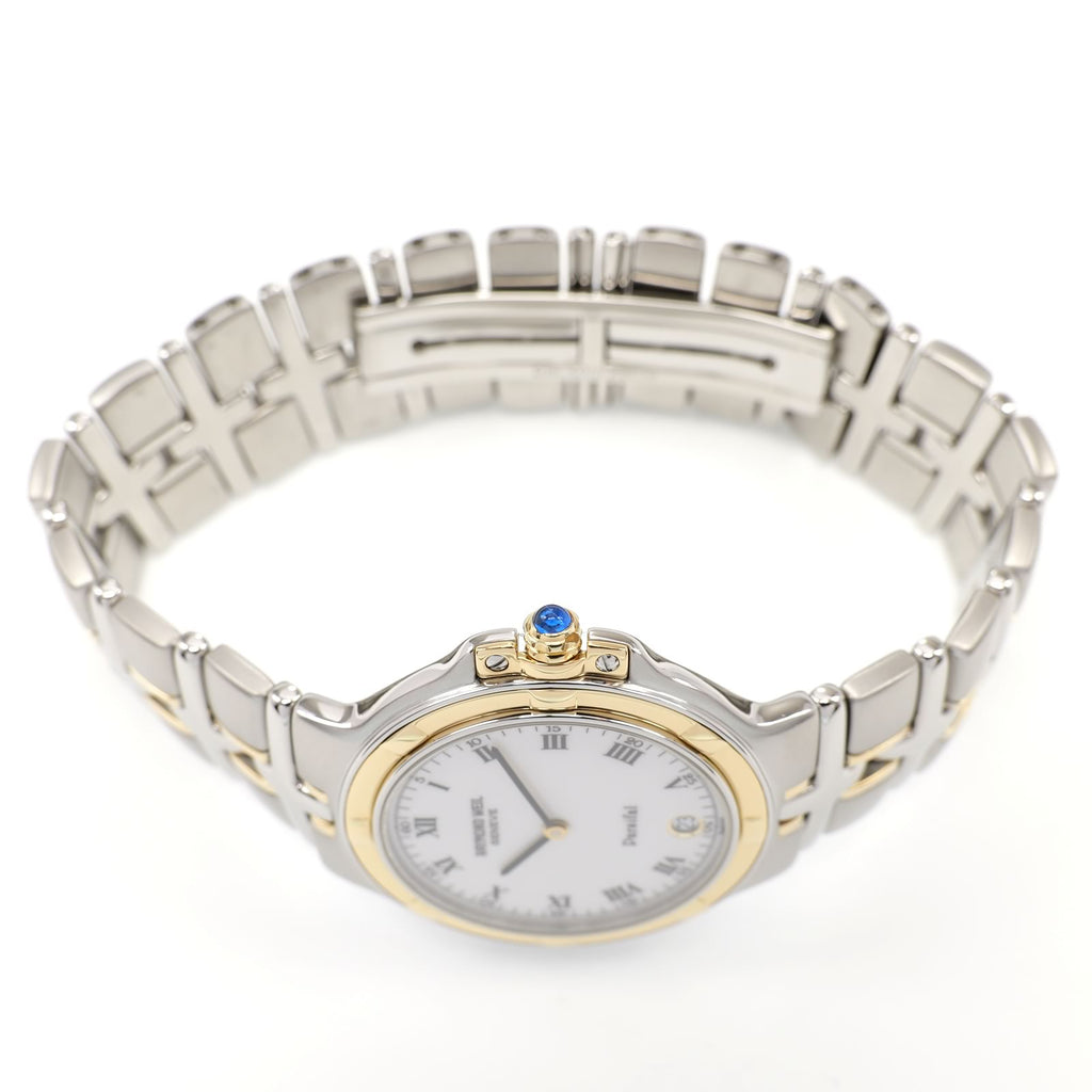 Raymond Weil Parsifal 9190 18k Gold plated crown with blue cabochon