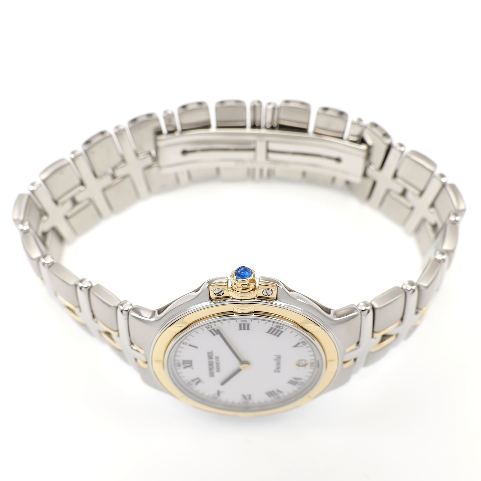 Raymond Weil Parsifal 9190 18k Gold plated crown with blue cabochon