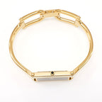 Gucci 1500L 18k Gold Plated crown with black cabochon