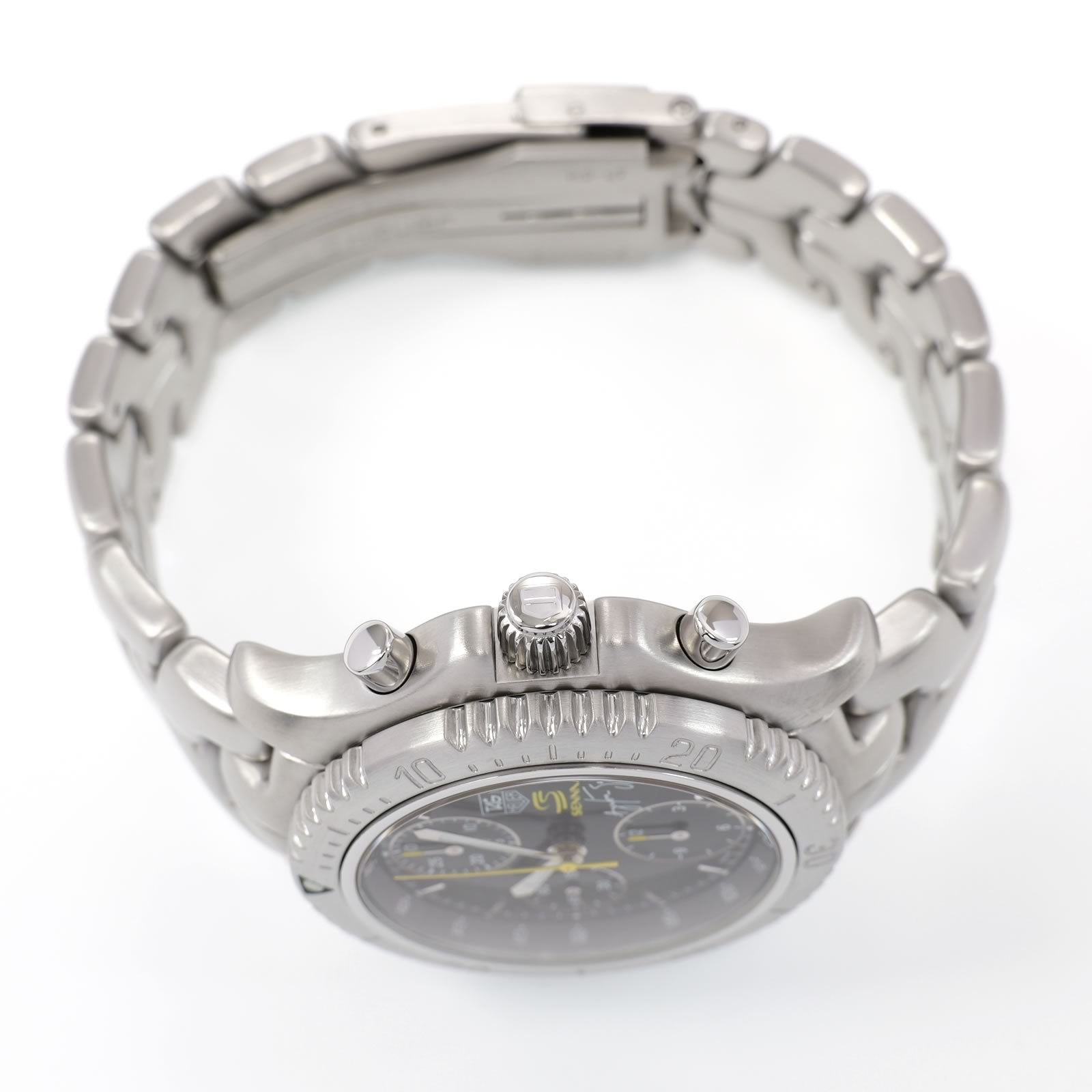 TAG Heuer Link Chronograph CT2115 stainless steel screw down crown