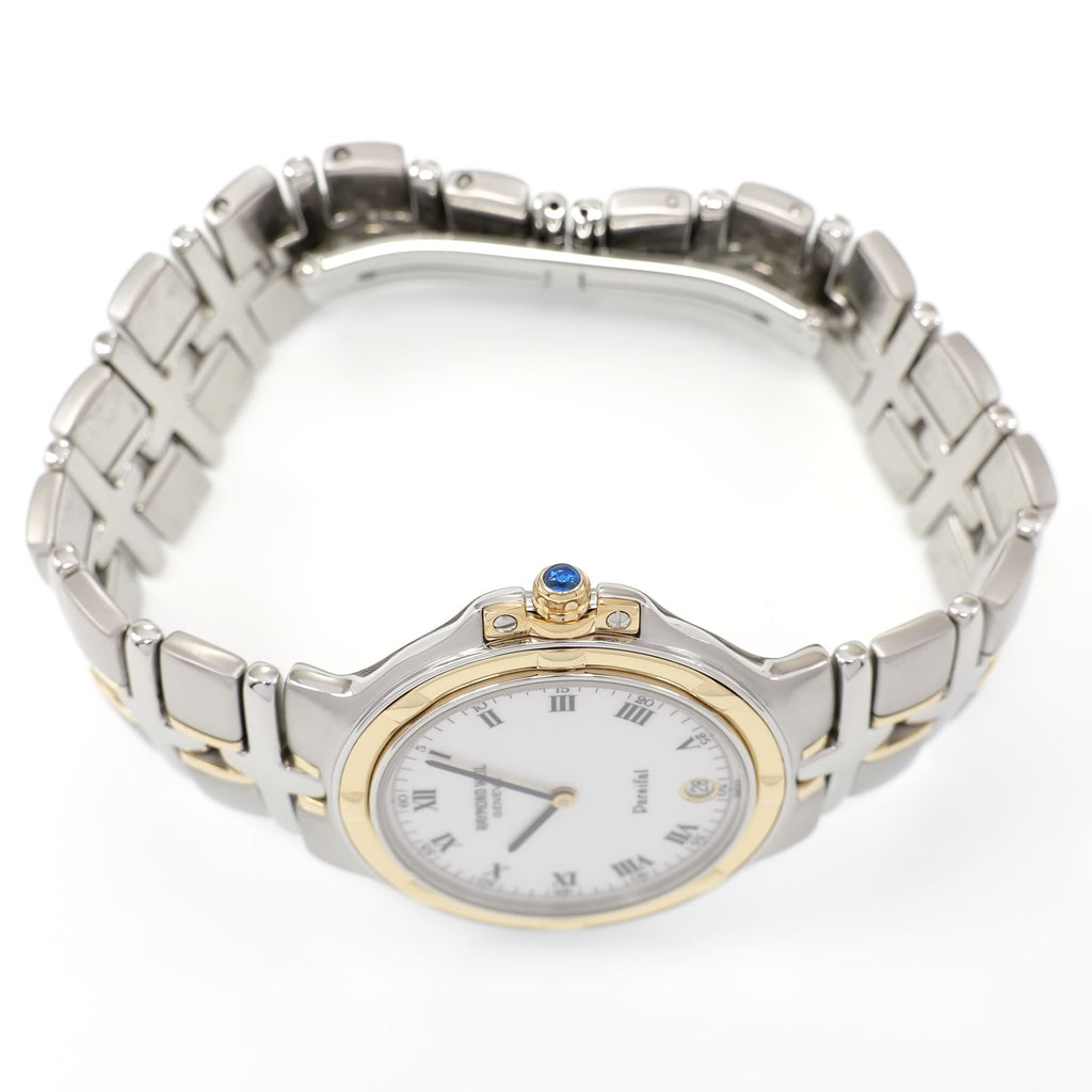 Raymond Weil Parsifal 9190 18k gold plated crown with blue cabochon